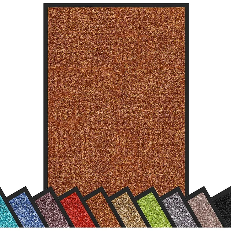 Color Your Life Fußmatte Rhine, waschbare Sauberlaufmatte mit rutschfester Rückseite, rechteckig, Höhe 6 mm, viele Farben und Größen erhältlich