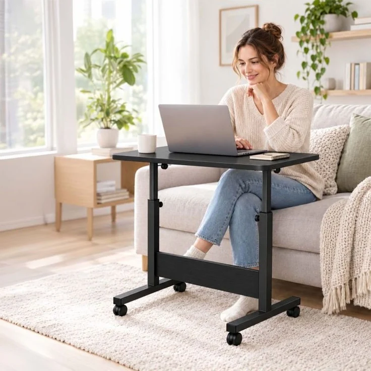 Relaxdays Laptoptisch höhenverstellbar mit Rollen – Bild 2