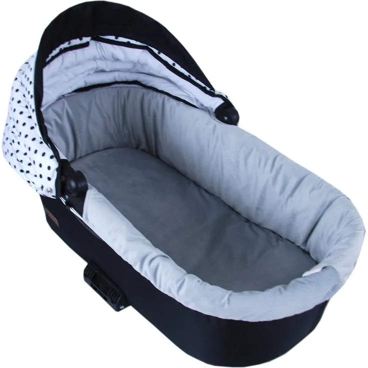 BabyLux Kinderwagen-Bezug BABYLUX Nestchen für Kinderwagen BABYWANNE + Matratze 2 Tlg Set, W104 Velvet Grau