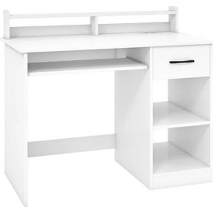 COSTWAY Schreibtisch, mit Ladestation, USB, Tastaturablage 105x55x89cm – Bild 6