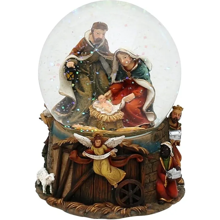 Dekohelden24 Schneekugel Schneekugel, Heilige Familie, mit Sound, Maße H/B/Ø Kugel: ca. 14,5 x (1 St)