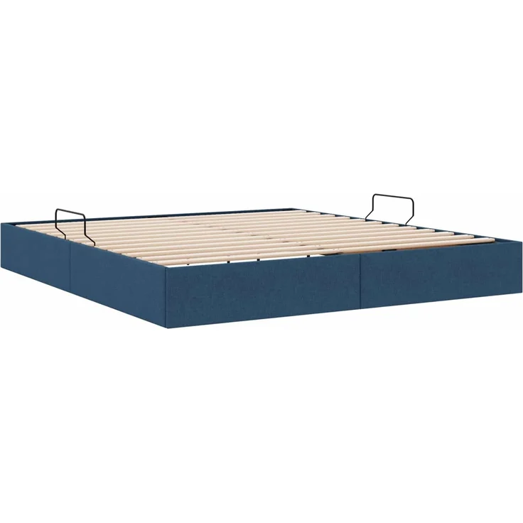 vidaXL Ottoman Bettgestell mit Speicher Blau 160 x 200 cm Stoff 3442837 – Bild 9