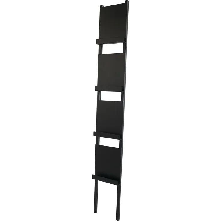Spinder Design Zeitschriftenhalter Stahl, Modernes Minimalistisches Design Schwarz 25x6,5x178,5 cm