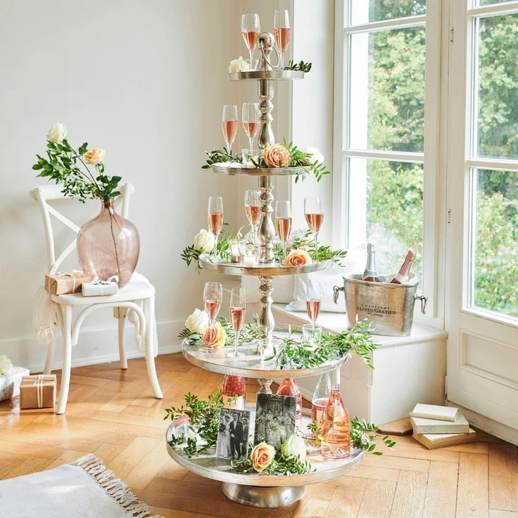 Mirabeau Etagere Etagere Magonie antiksilber, Aluminiumguss – Bild 4