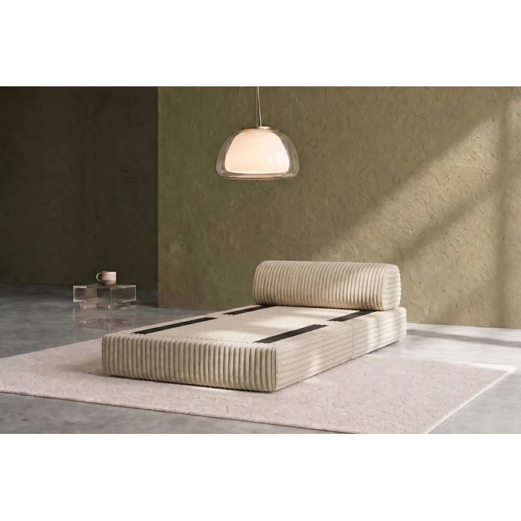 XL beiger Cord-Sessel – Bild 3