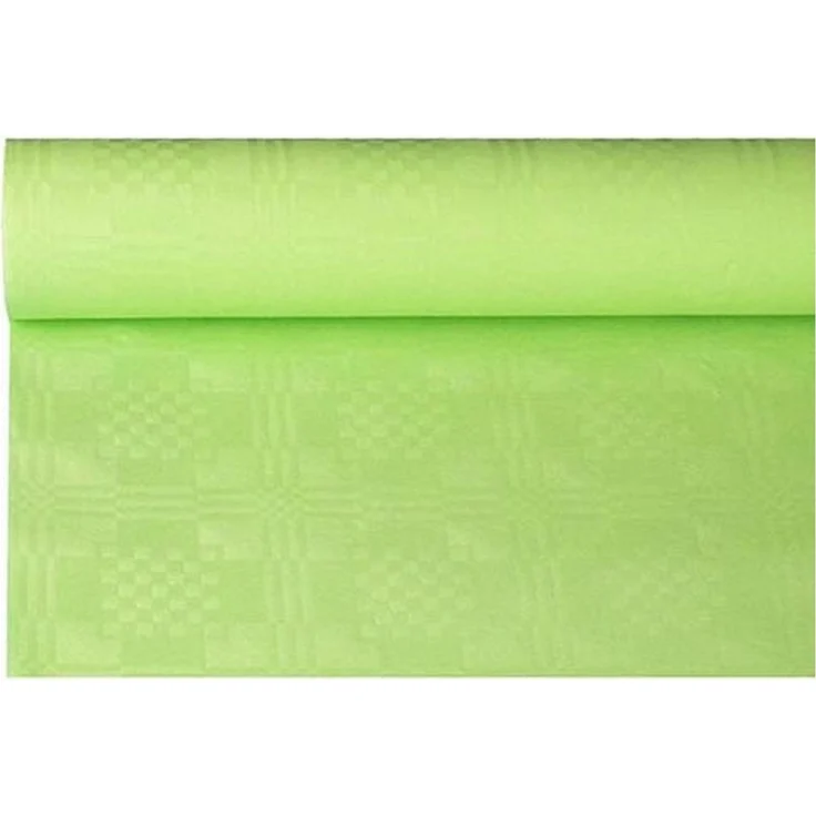 Papiertischtuch mit Damastprägung 8 m x 1,2 m limonengrün – Bild 1