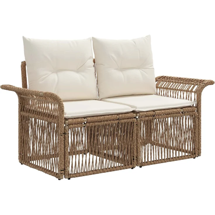 vidaXL Gartensofa-set 7 stk. Beige Poly-Rattan 3434841 – Bild 4