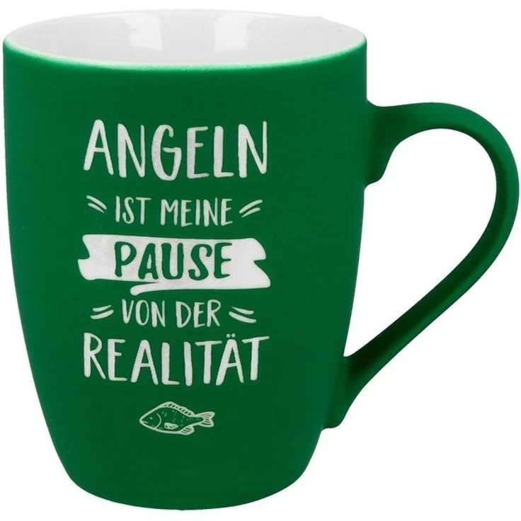 Spruchreif® Tasse SOFT-TOUCH-Tasse mit Spruch, Geschenke für Angler, Anglergeschenk – Bild 4