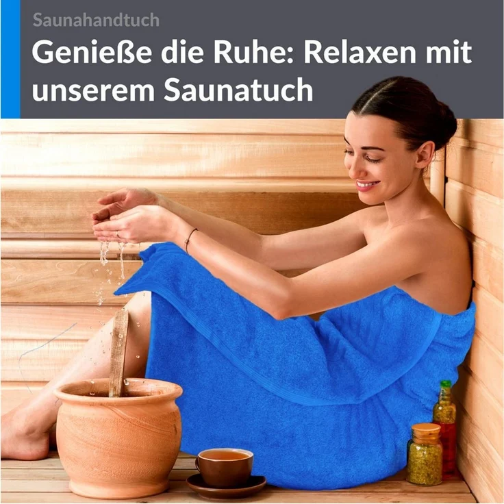Lashuma Saunatuch XXL Handtuch London, Frottee (1-St), Badetuch Damen & Badehandtuch Herren 100x200 cm - Saunahandtuch 80x220 – Bild 1