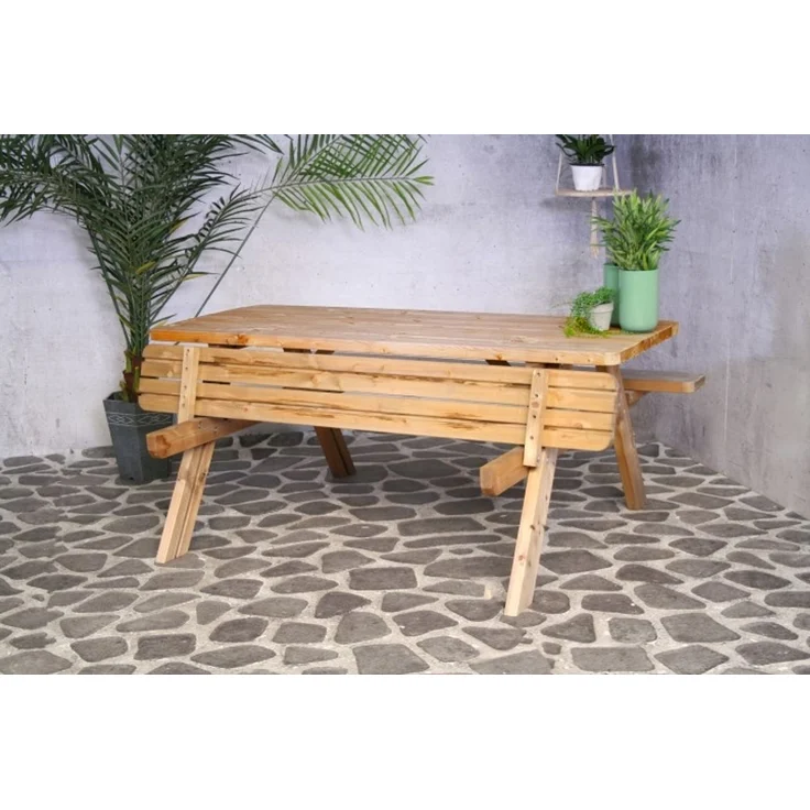 SenS-Line OSLO Picknick Set Holz Sitzgruppe Bierzelt Garnitur Sitz klappbar – Bild 3