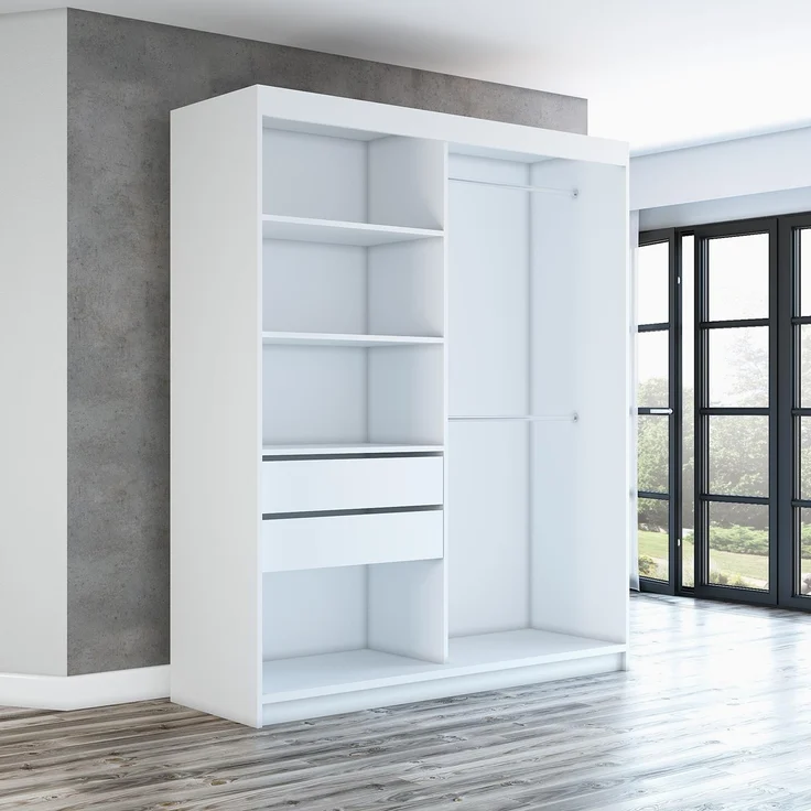 A&J MöbelLand Schwebetürenschrank ELEGANZA 180 cm 2-türig Schrank – Bild 3