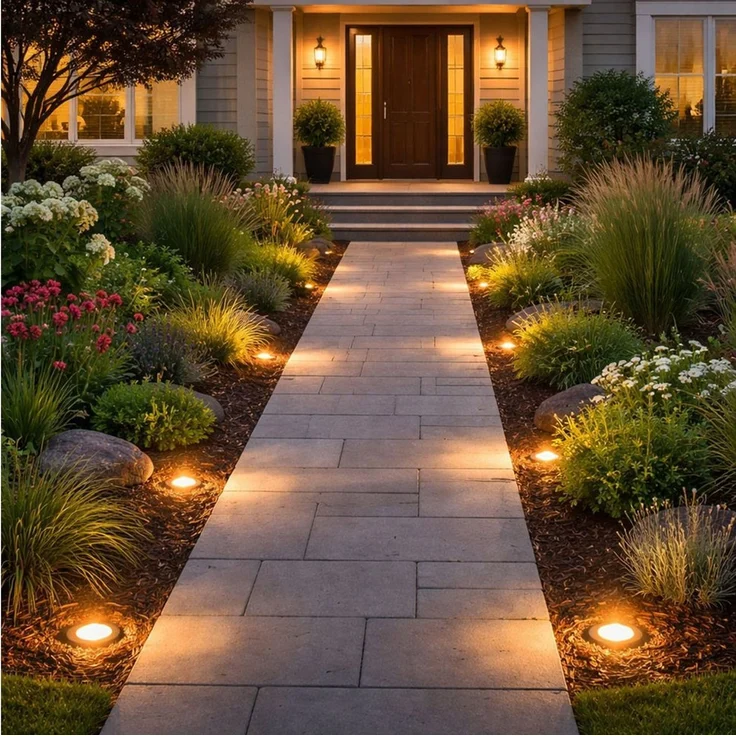 Haushalt International LED Solarleuchte, LED-Leuchtmittel fest verbaut, Warmweiß, 8x Solarlampe Steckleuchte Bodenstrahler Außenlampe LED silber D 12 cm – Bild 2