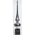 Kaemingk Christbaumspitze Christbaumschmuck Christbaumspitze Glas Ø 6 x 26 cm silber glänzend