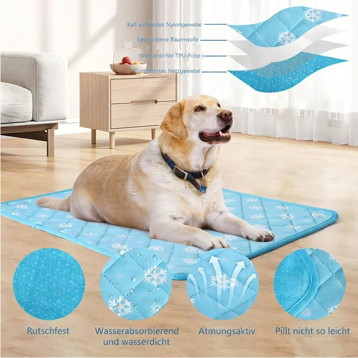 Ledander Hundematte Hundematte kühlmatte Hund, Waschbar Kühlkissen hundematte, für Zuhause Unterwegs oder im Auto – Bild 2