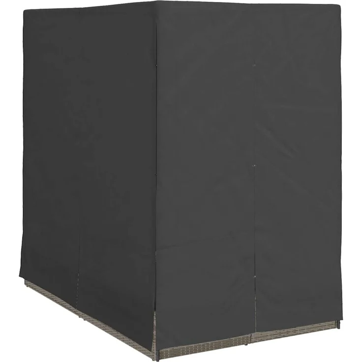 vidaXL Doppelte Sonnenliege Grau Poly-Rattan 3376129 – Bild 4