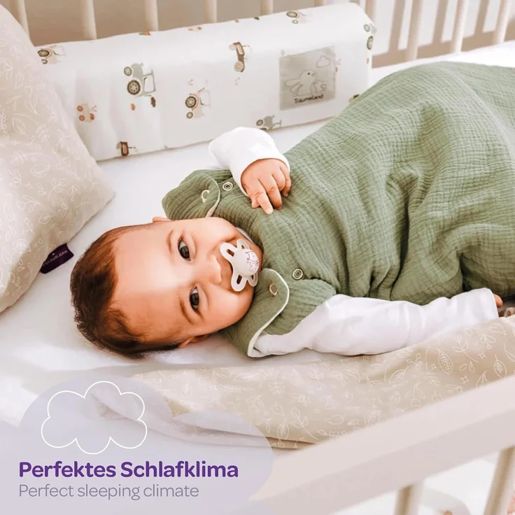 Babydecke aus Musselin kastanie, Größe 75 x 100 cm – Bild 3