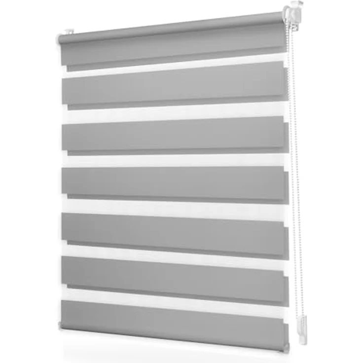 Doppelrollo Duo-Rollo Klemmfix, ohne Bohren, blickdicht, LICHTBLICK ORIGINAL, Lichtschutz, ohne Bohren, freihängend, Klemmfix, einfache Montage des Rollos – Bild 2