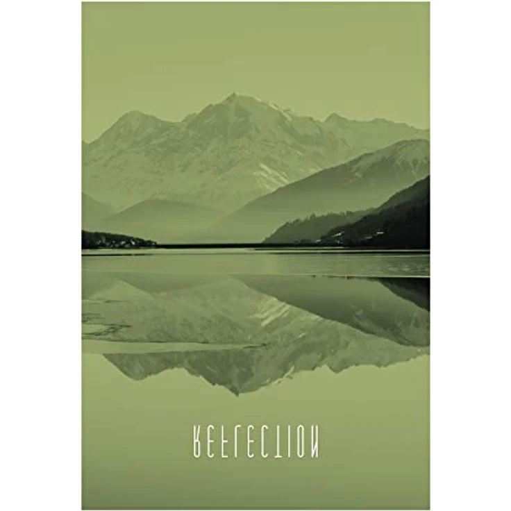 Komar Wandbild | Word Lake Reflection Sand | Poster 50 x 70 cm, Fotopapier, seidenmatte Oberfläche, lichtbeständig, ohne Rahmen – Bild 1