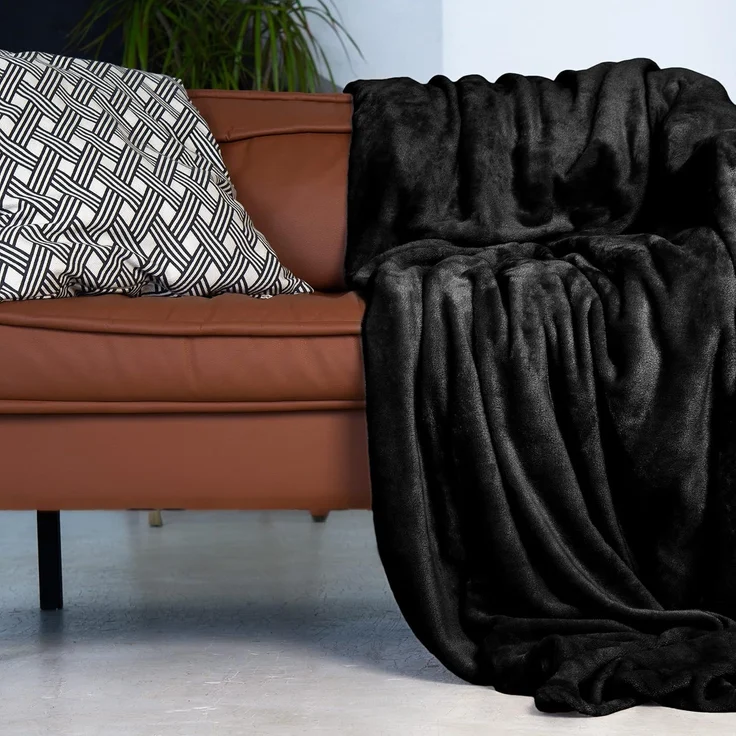 Wohndecke Kuscheldecke super weich & flauschig – warme Fleecedecke, Gräfenstayn, warme Wolldecke, Sofadecke & Tagesdecke - Überwurf Sofa, Couch – Bild 5