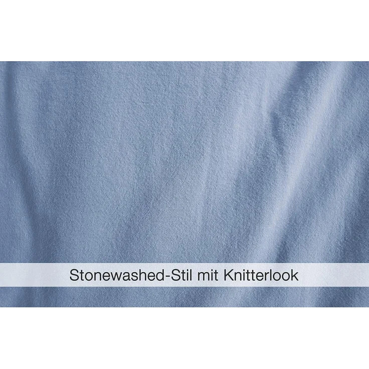 jilda-tex Bettwäsche Lissabon, Renforcé (Bio-Baumwolle), 2 teilig, unifarben, stonewashed und in vielen Farben – Bild 4