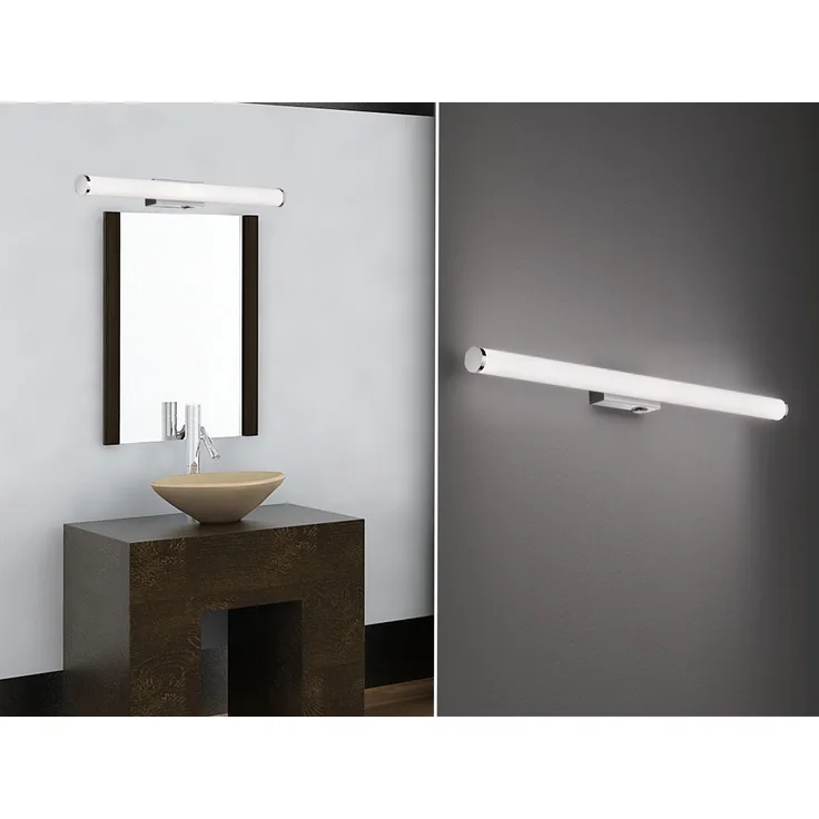LED Bad Wandleuchte MATTIMO mit Schalter Chrom - Spiegelleuchte, Breite 80cm