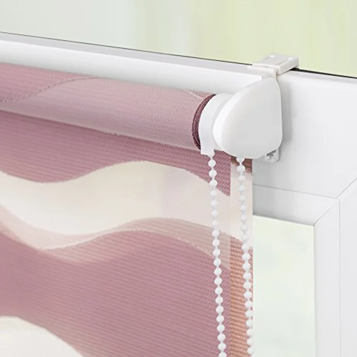 Lichtblick Sonnenschutzsysteme GmbH Doppelrollo Stockholm 100 cm x 150 cm (BxL) Altrosa Duo Rollo in extravagantem Stil; Klemm- und schraubbar; Lichtdurchlässig und blickdicht – Bild 8