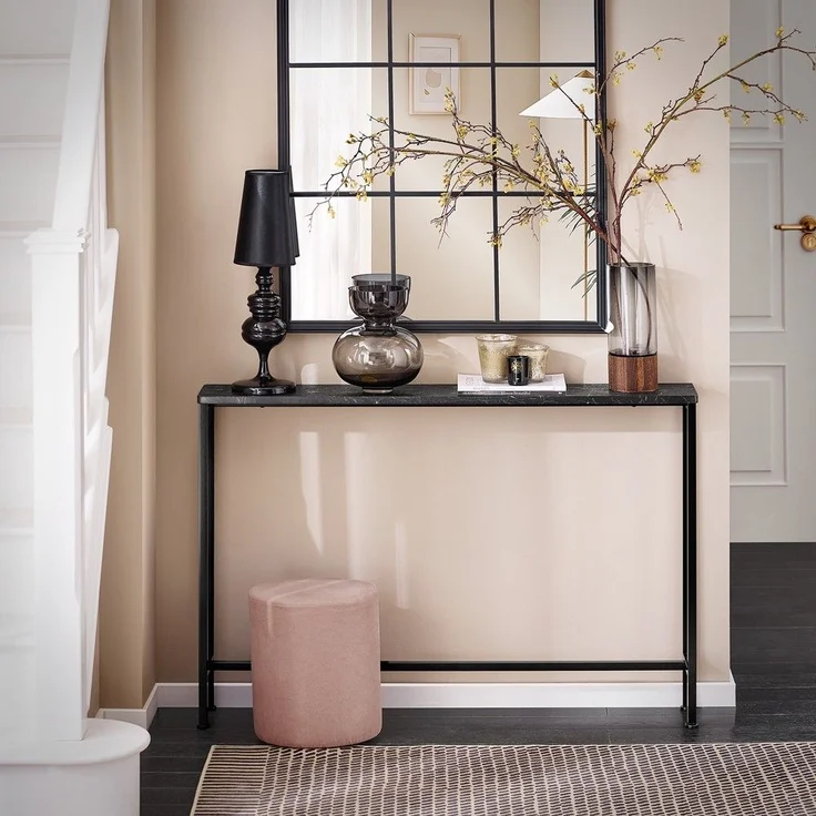 SoBuy FSB19-XL-SCH Konsolentisch Flur, Metall, PVC-Beschichtung, Schwarz, 120 x 80 x 20 cm – Bild 10