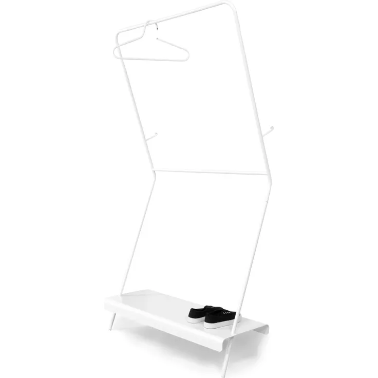 Spinder Design NOX Garderobe: Modernes Design, Stahl, Weiß 91,5x35x166 cm