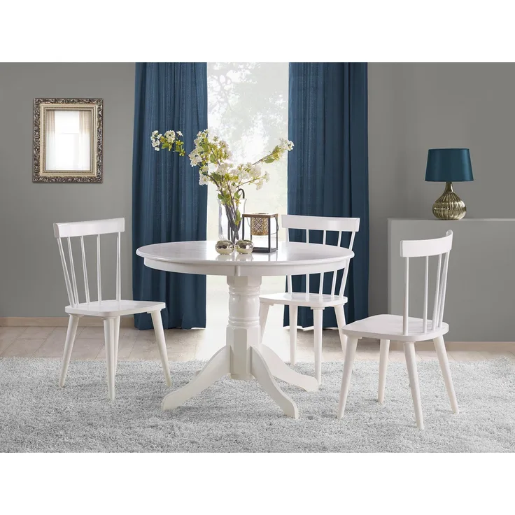designimpex Esstisch Design Tisch rund HG-111 Weiß Esszimmer