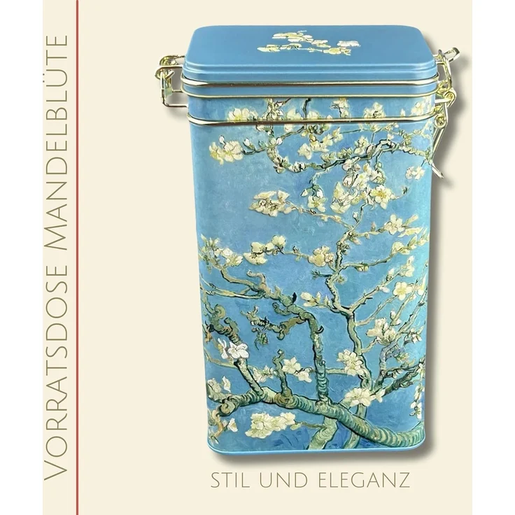 MediMuc Keksdose Kaffeedose Mandelblüte, Mandelblüte, Kaffedose mit Dichtung und Bügelverschluss – Bild 8