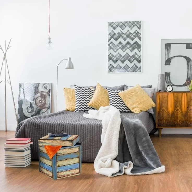 Vintage Sitzhocker mit Stauraum – Bild 5