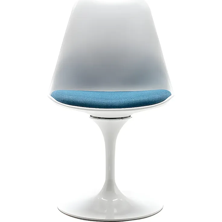 Vente-unique - XAFY Stuhl Plastik BlauWeiß - B 56,5 cm x H 82 cm x L 49 cm – Bild 3