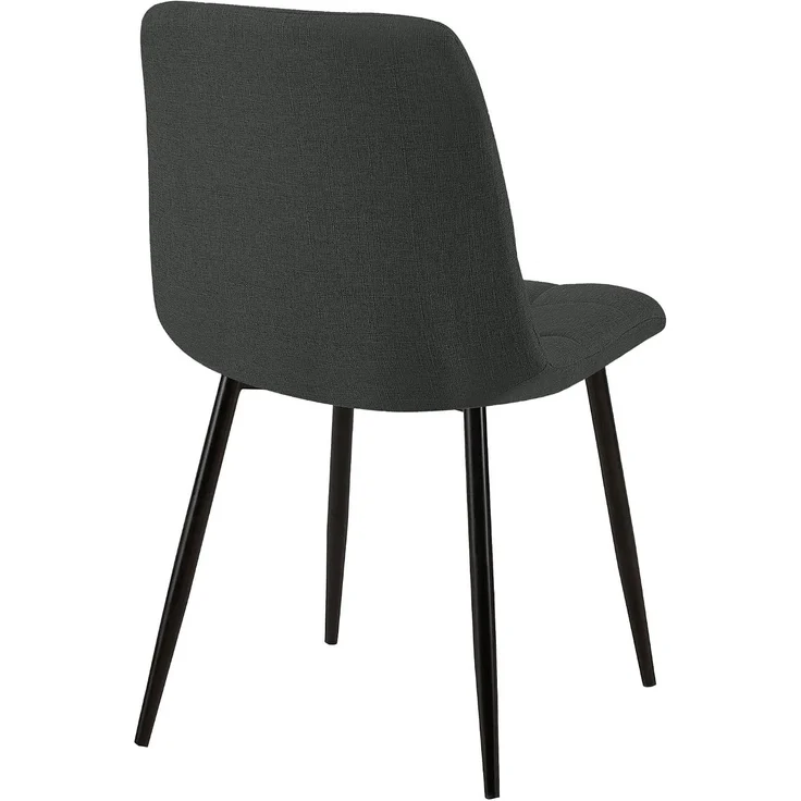 CLP 4er Set Esszimmerstuhl Tilde gepolstert mit Rückenlehne bis 150 kg belastbar - Farbe:dunkelgrau;Material:Stoff – Bild 7