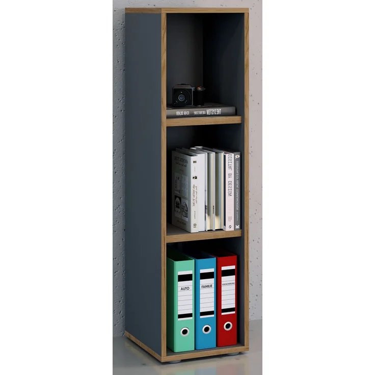 VCM Büroregal & Bücherregal Salia 920713 Anthrazit H. 110 x B. 30 x T. 32 cm – Bild 3