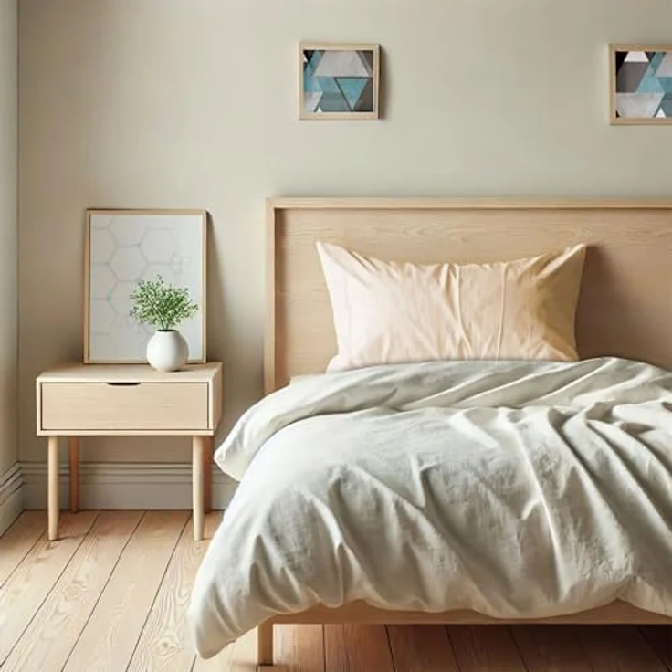 ECOMMERC3 Kissenbezug, 90 cm, extra weich und bequem, Beige, atmungsaktiv, leicht zu waschen – Bild 6