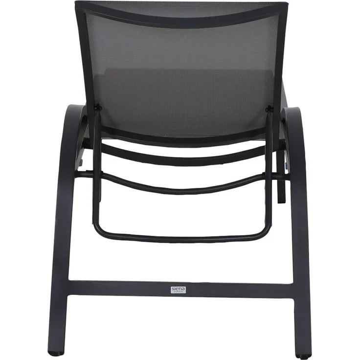 Siena Garden Milos Rollliege Aluminium anthrazit mit Textilbezug schwarz-silber H16694 Sonnenliege – Bild 4