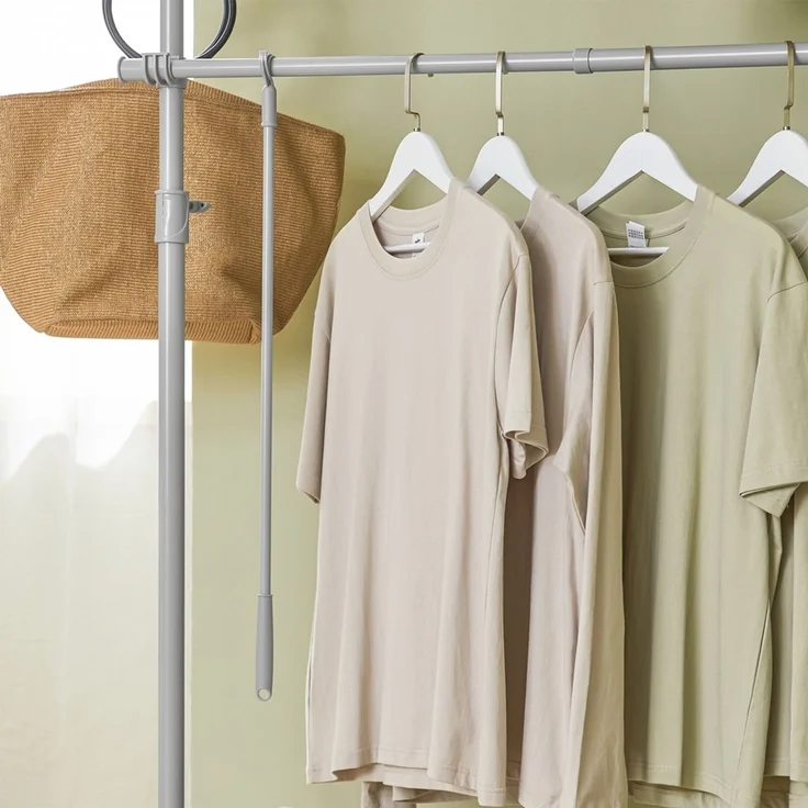 SoBuy FRG109-HG Garderobenständer, Metall, Pulverbeschichtung, Grau, 62 x 200 x 75 cm – Bild 10