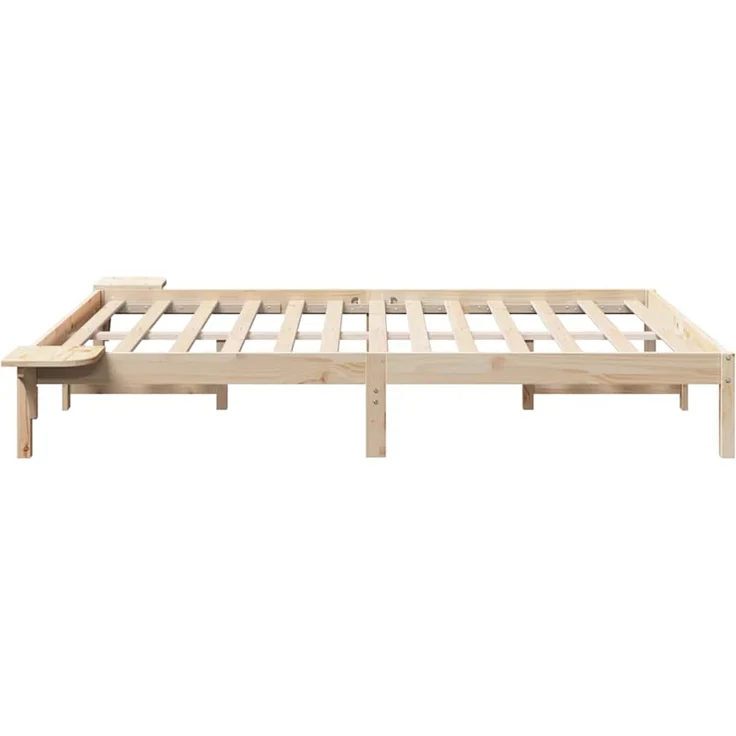 vidaXL Bettrahmen Natur 150 x 200 cm Massives Kiefernholz 873184 – Bild 6