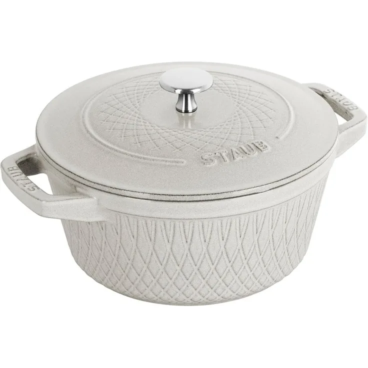 Staub La Cocotte Cocotte 24 cm, rund, Weisser Trüffel, Gusseisen