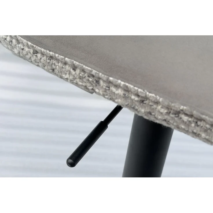 KAWOLA Barhocker LILIANA Barstuhl drehbar Stoff grau 91 x 61 x 46 cm – Bild 8