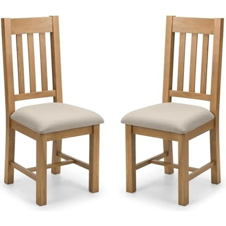 Julian Bowen Hereford Stuhl, 2er-Set, Eiche/Taupe – Bild 6