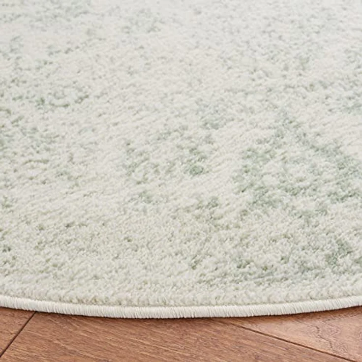 Safavieh Runder Teppich 152 cm Rund - Adirondack Collection - Transitional Design, Elfenbein & Salbei, Pflegeleichte Synthetikmischung, Ideal für Wohnzimmer, Schlafzimmer, Büro – Bild 4