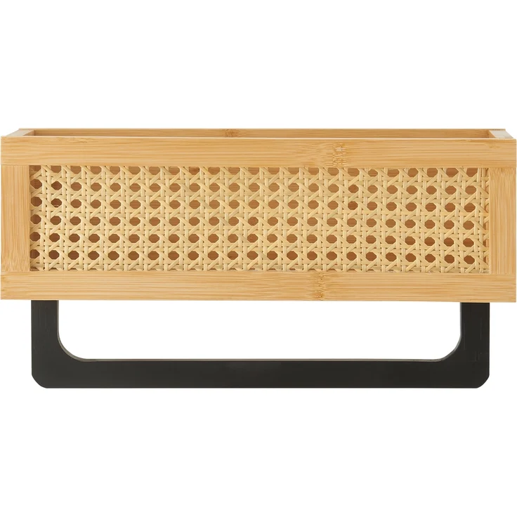 Wandregal Tervola 36x13x19 cm Bambus Rattanoptik [en. casa] – Bild 5