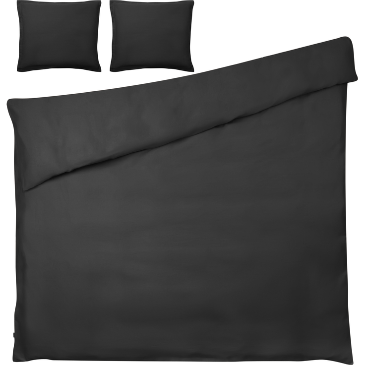 Bettwäsche-Set PARKROSE Baumwollsatin 220 x 240 cm Schwarz – Bild 4