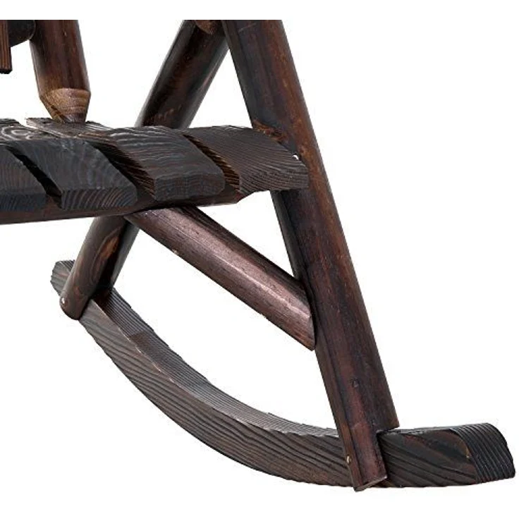 Outsunny Schaukelstuhl Schaukelstuhl mit Armlehne – Bild 7