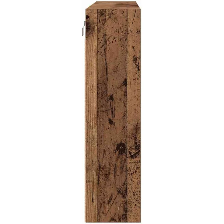 vidaXL Vitrine mit Regal Altholz 100 x 15 x 58 cm Holzwerkstoff 873904 – Bild 5