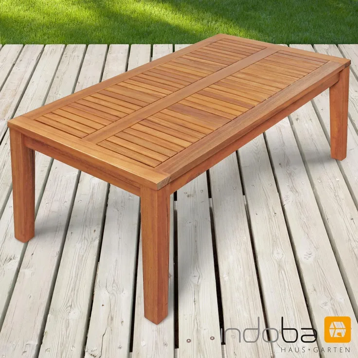 indoba Holz Gartentisch Havanna - rechteckig - Serie Havanna Braun