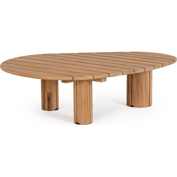 Gartencouchtisch Seram - Teakholz massiv Natur, 100 x 80 cm