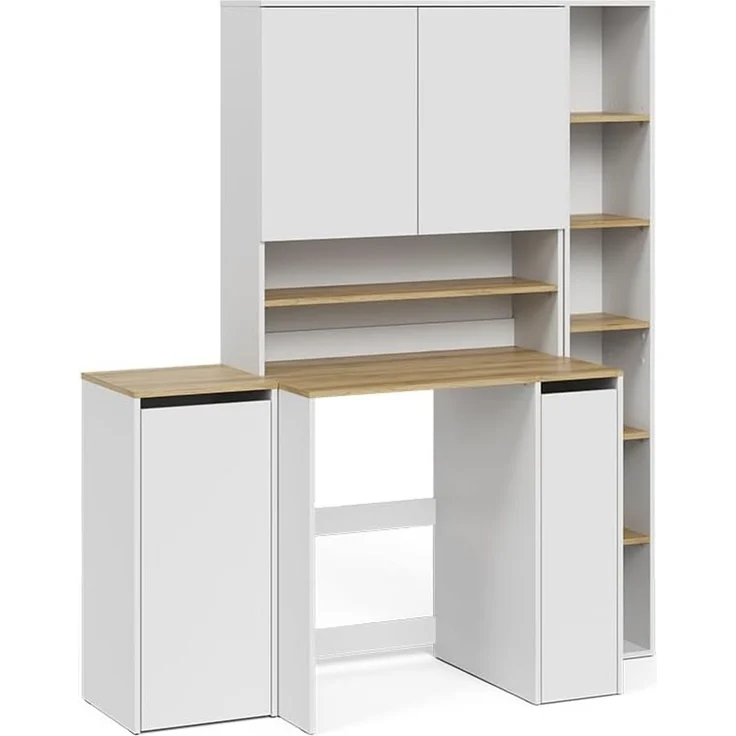 Badmöbel-Set Viktor Weiß/Artisan-Eiche 4-teilig Vicco – Bild 1