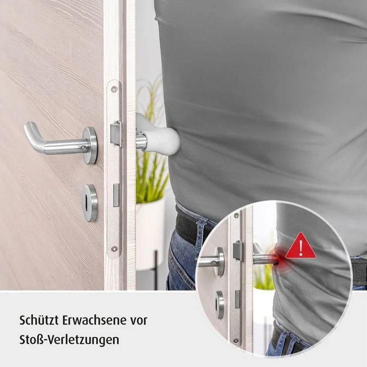 reer HandleGuard Türgriffschutz, Türklinkenpuffer, Türstopper gegen Stoßverletzungen an Türgriffen, Vorteilspack 4 Stück – Bild 3